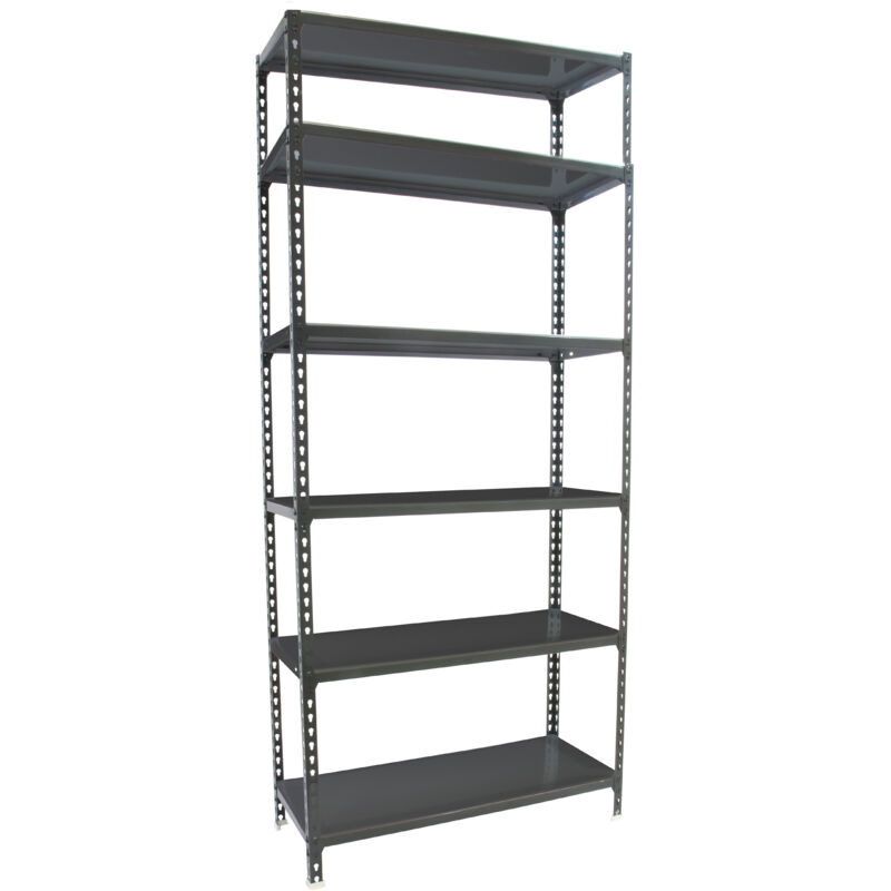 foto del prodotto simonrack scaffale portaoggetti, 2500x800x500 mm, 6 ripiani, portata 180 kg per ripiano, metallo, scaffale da garage, antracite simonclick