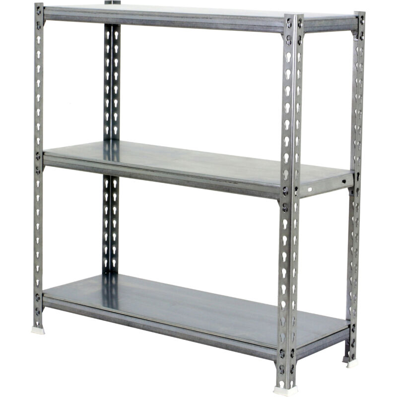 foto del prodotto simonrack scaffale portaoggetti, 900x1000x300 mm, 3 ripiani, portata 180 kg per ripiano, metallo, scaffale da garage, zincato simonclick