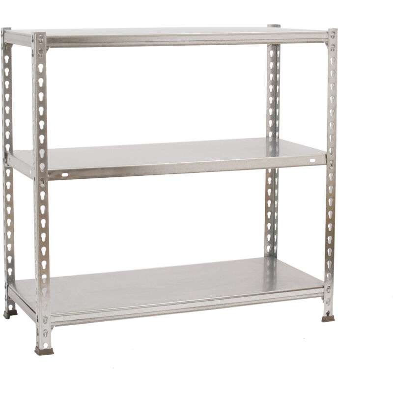 foto del prodotto simonrack scaffale portaoggetti, 900x800x300 mm, 3 ripiani, portata 70 kg per ripiano, metallo, scaffale da garage, zincato ecoclick