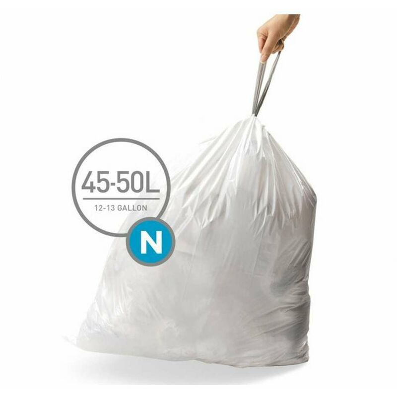 foto del prodotto simplehuman altri accessori sacchetti per pattumiera 45 50 l, tipo n, 20 pz cw0174
