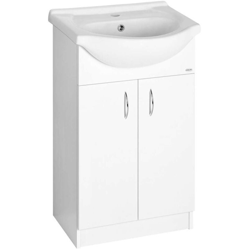 foto del prodotto simplex eco mobile lavabo incluso lavabo 53x84x31 cm, bianco opaco sime550 aqualine