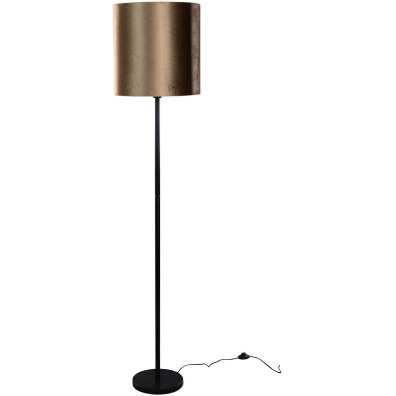 foto del prodotto simplo shade classico acciaio,velluto,tessuto nero bronzo oro tondo max. 1 x watt qazqa