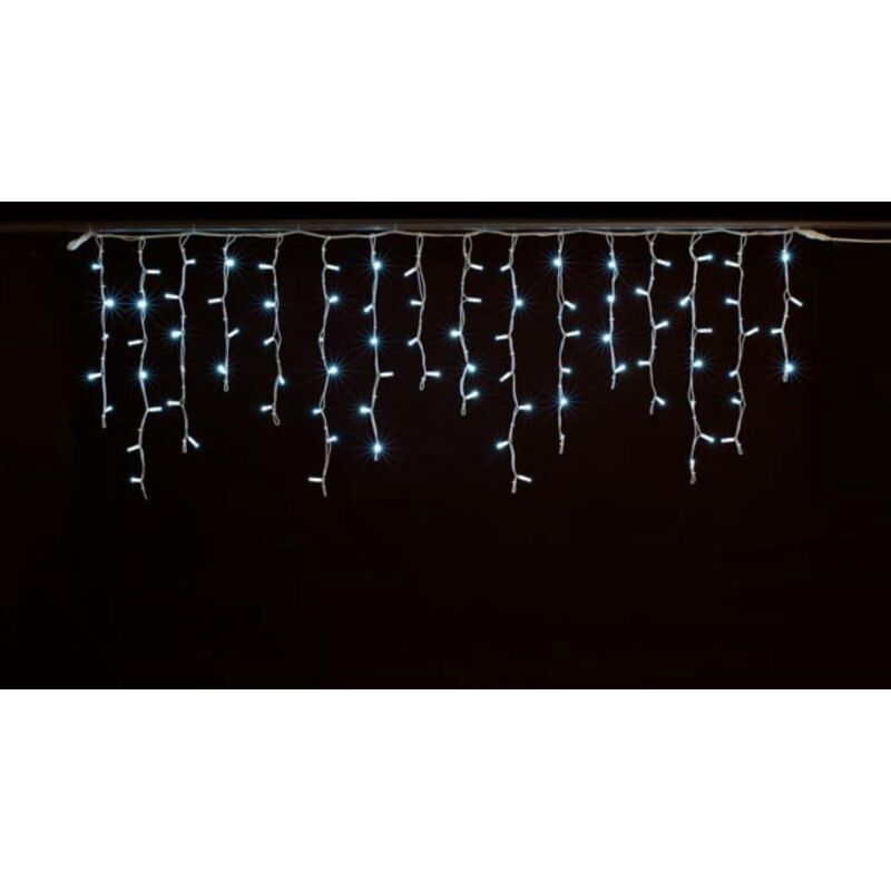 foto del prodotto simply connect pro line luce a ghiacciolo led 2 x 0,70 m 88 lampade bianche cavo bianco 230 v