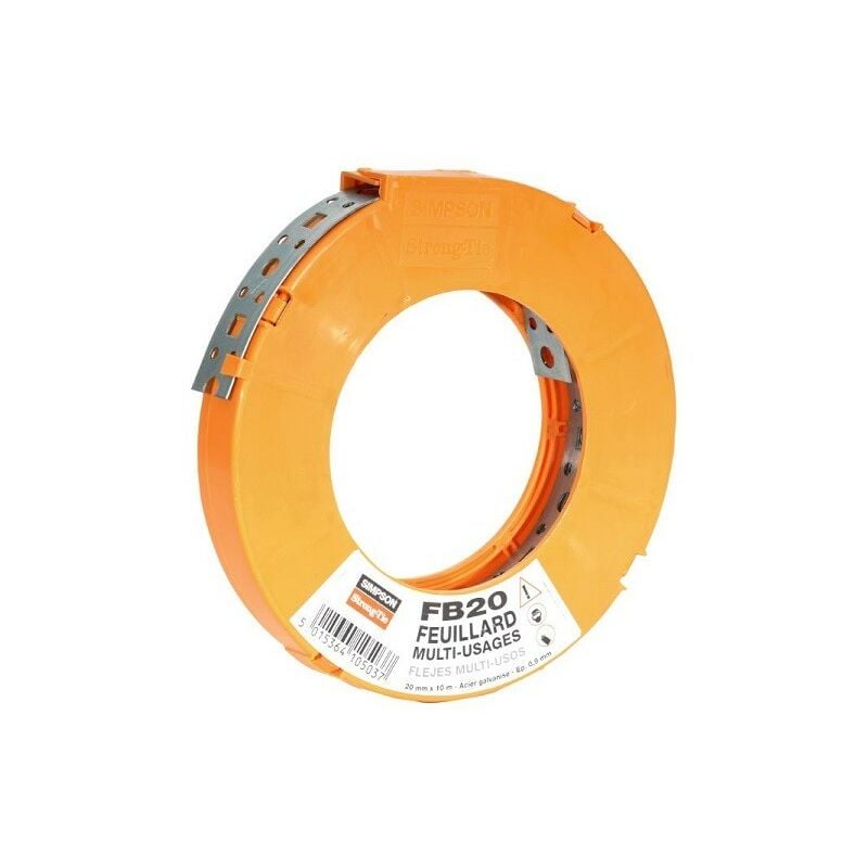 foto del prodotto simpson nastro di acciaio perforato 20mmx10mxth.09mm fb20