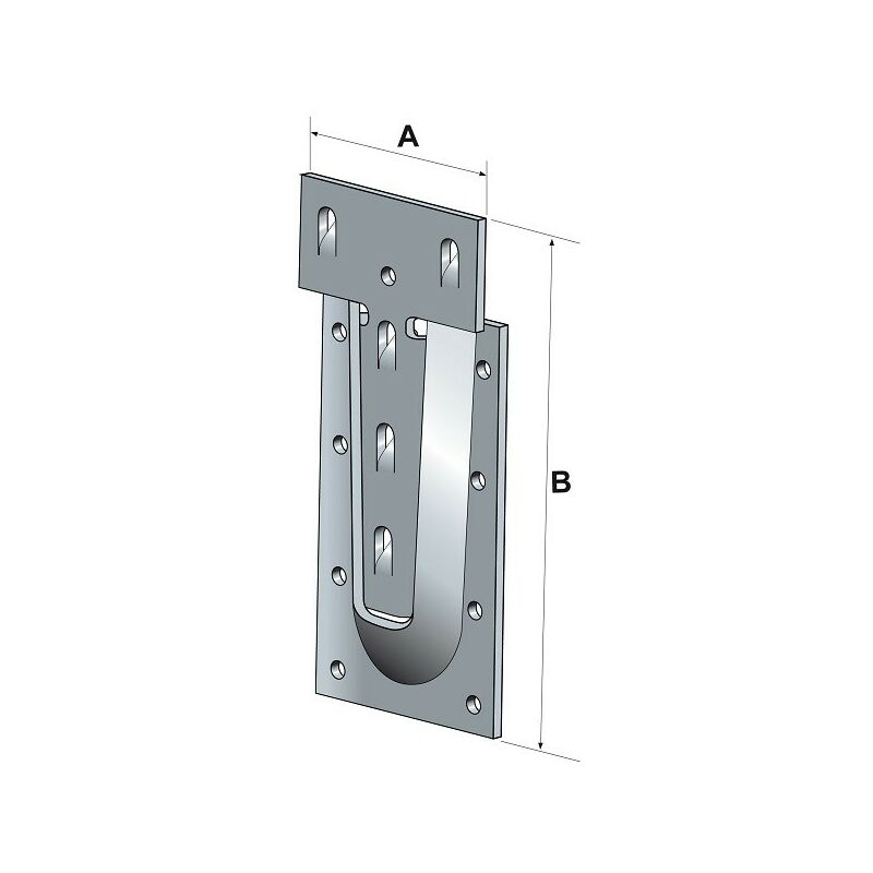 foto del prodotto simpson strong tie staffa a coda di rondine simpson in acciaio a65xb130xc12 spessore 3 mm etsn130