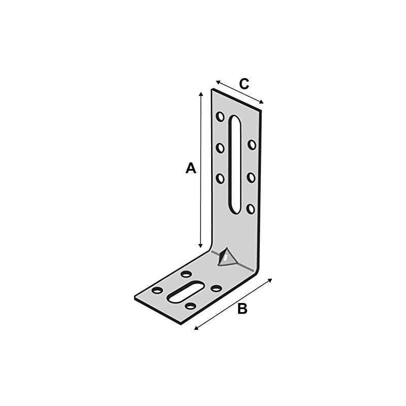foto del prodotto simpson strong tie staffa di fissaggio con rinforzo simpson a80xb55xc30 spessore 2,5 mm efixr853a