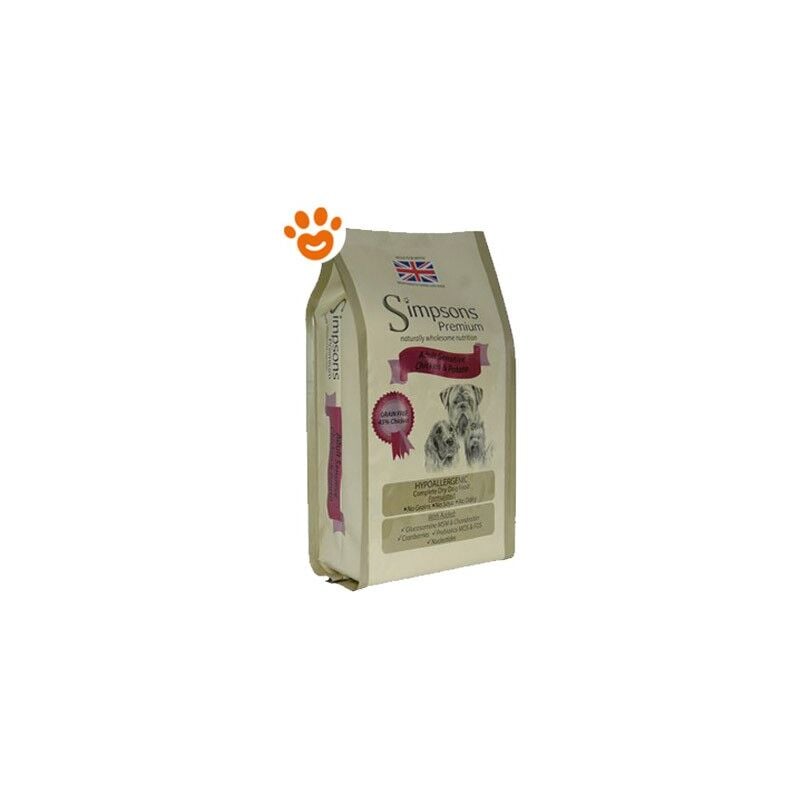 foto del prodotto simpsons adult sensitive pollo e patate simpsons adult sensitive pollo e patate sacco da 12 kg