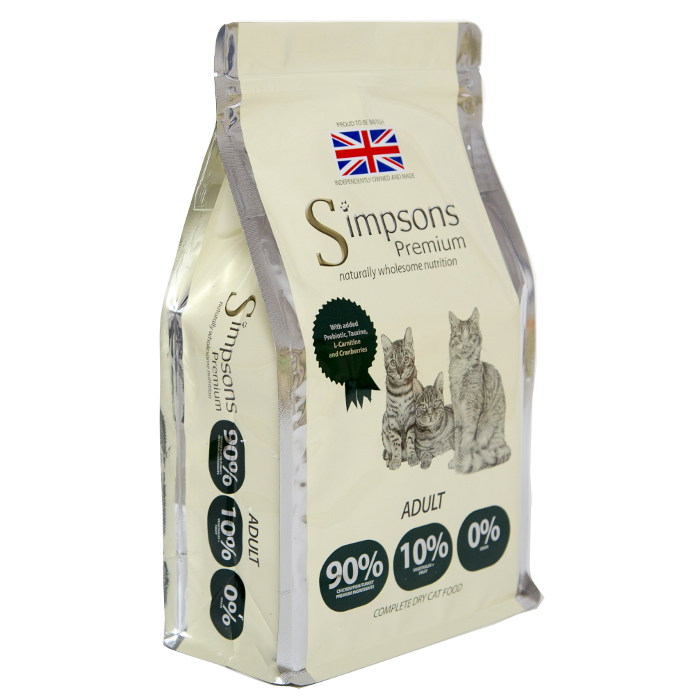foto del prodotto simpsons premium adult cat 90 10 crocchette per gatto 6 kg