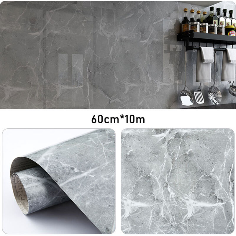 foto del prodotto sinbinta adesiva marmo per piastrelle 60cmx10m, autoadesivo impermeabile pvc rivestimento decorativo per bagni, cucine, superfici di piastrelle