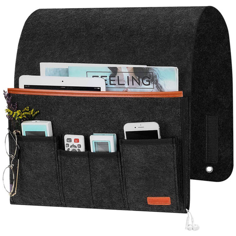 foto del prodotto sinbinta betoores borsa per bracciolo divano, sedia poltrona divano organizer con foro appeso per bottiglie d acqua, ipad, tavoletta, riviste,