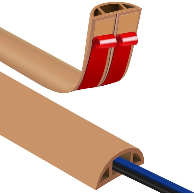 foto del prodotto sinbinta canalina pavimento 3m canalina passacavi adesiva canalina cavi in pvc flessibile passacavo a pavimento copertura cavi a pavimento per