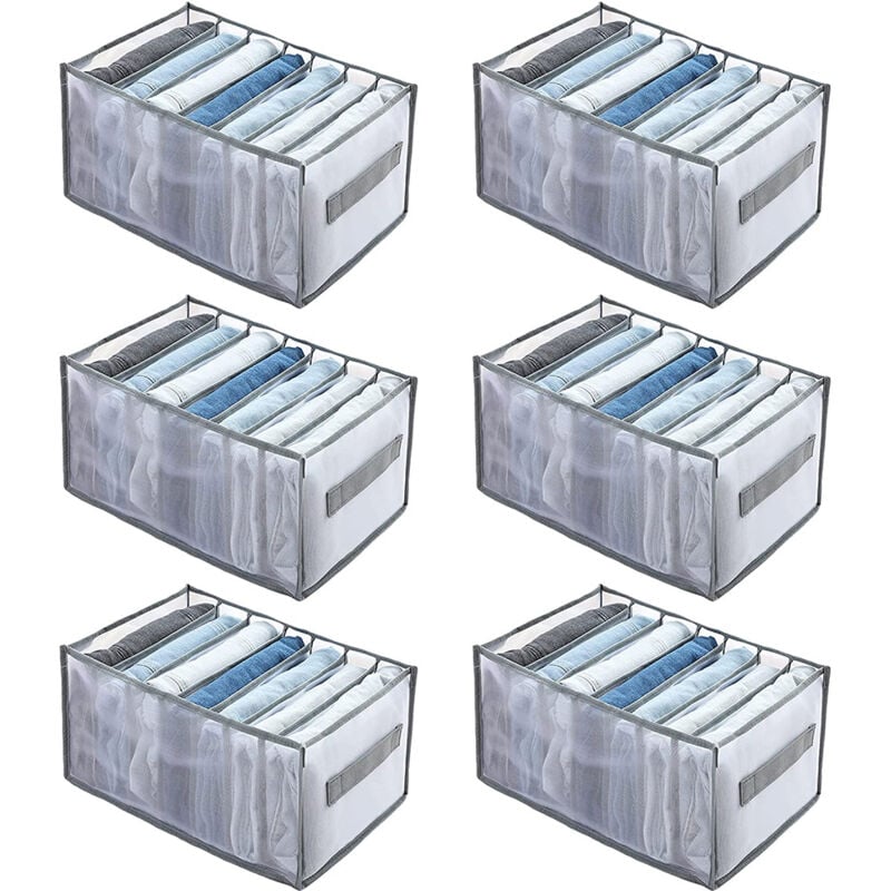 foto del prodotto sinbinta organizer per armadio, cassettiera per jeans scatola portaoggetti impilabile organizer vestiti da guardaroba per pantaloni sistema