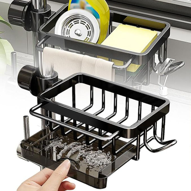 foto del prodotto sinbinta organizer spugne lavello porta spugna per rubinetto porta spugne lavello cucina da appendere portaspugna per lavello da cucina per