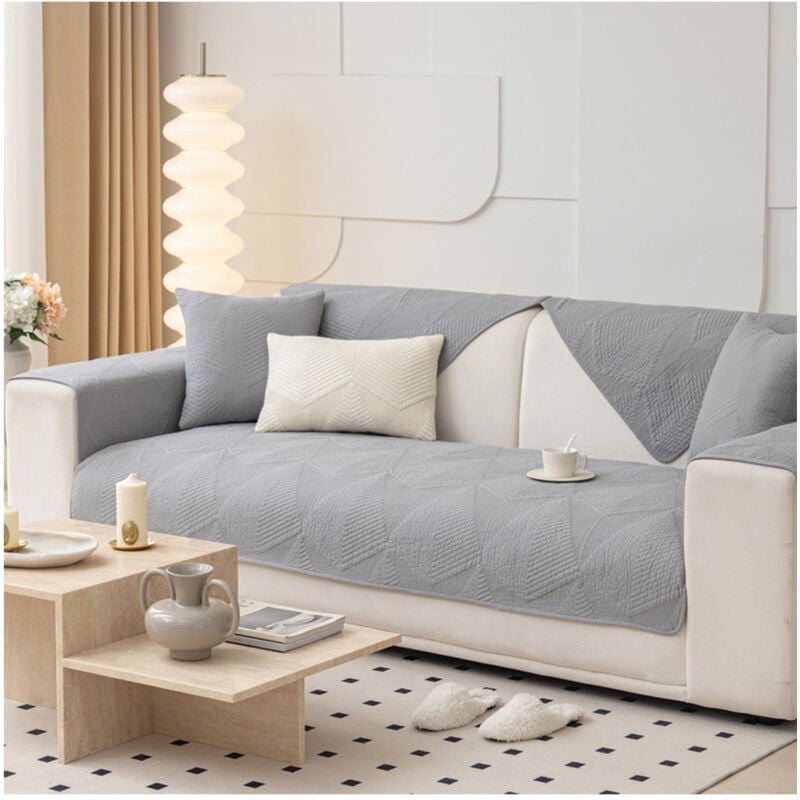 foto del prodotto sinbinta rivestimento per divano, copridivano con base antiscivolo, universale, resistente e strutturato, per soggiorno, cuscino per divano