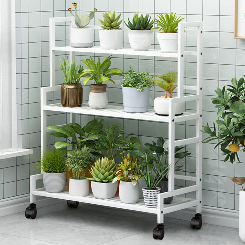 immagine 0 del prodotto sinbinta scaffale per piante a scala, 3 livelli supporti per piante porta piante da interno creativo multifunzionali per piante libri e decorazioni