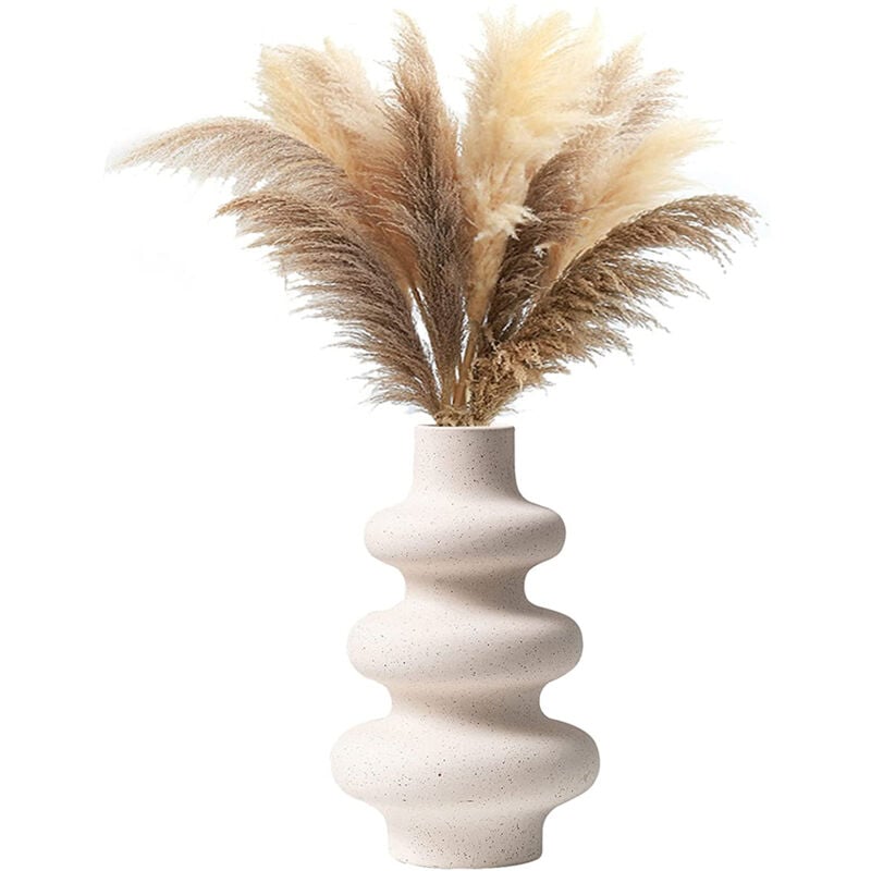 foto del prodotto sinbinta vaso da fiori in ceramica, bianco, rotondo, in stile moderno, decorativo, tavolo d cor nordic minimalismo per soggiorno, ufficio l