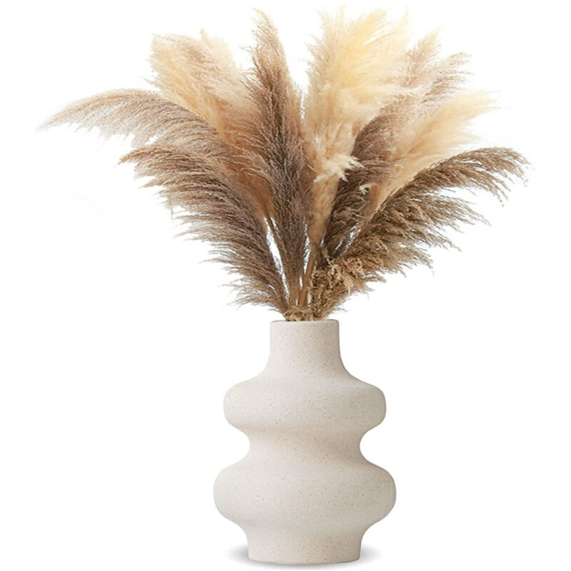 foto del prodotto sinbinta vaso da fiori in ceramica, bianco, rotondo, in stile moderno, decorativo, tavolo d cor nordic minimalismo per soggiorno, ufficio m