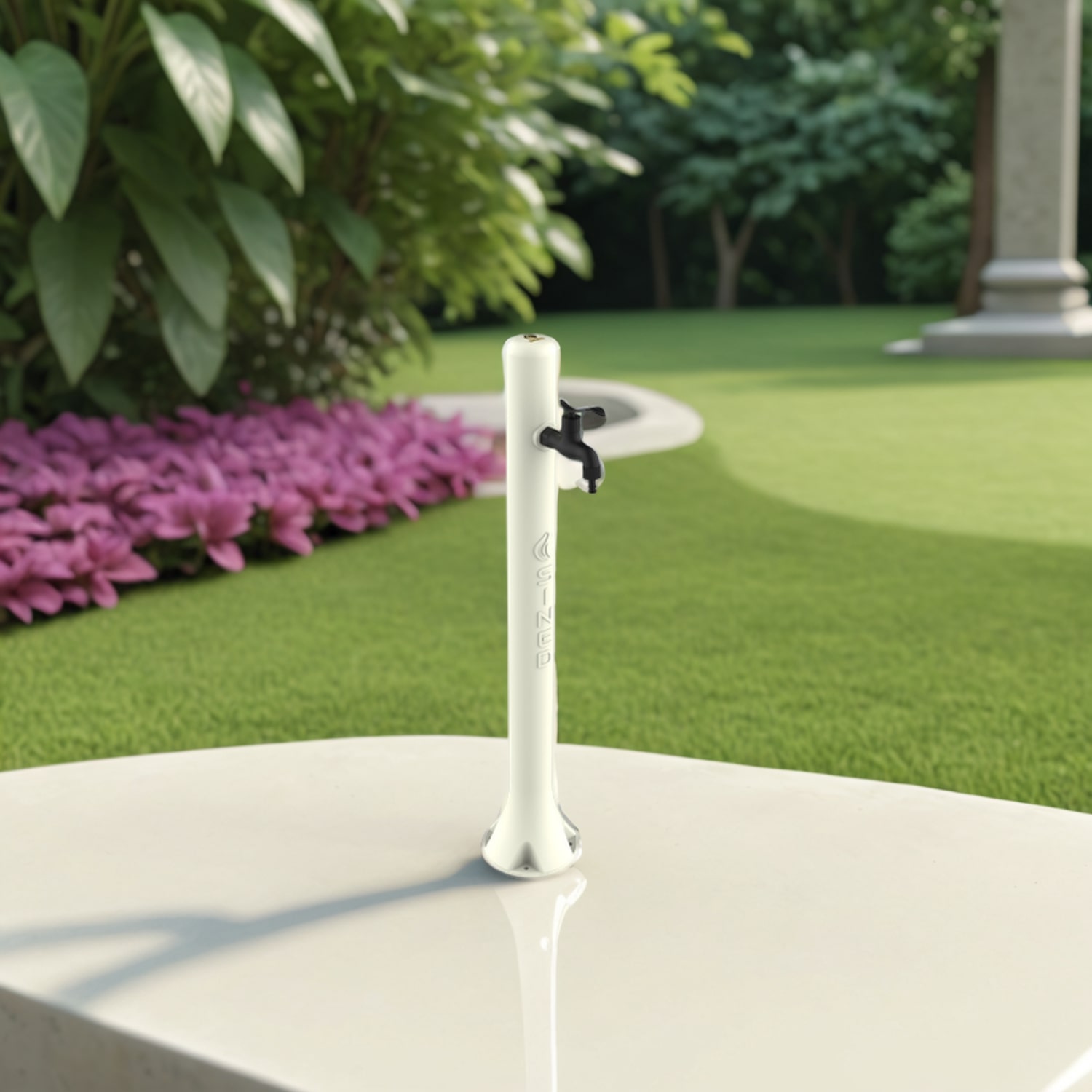foto del prodotto sined acqua fontana da giardino in polietilene ideale per innaffiare il giardino bianca