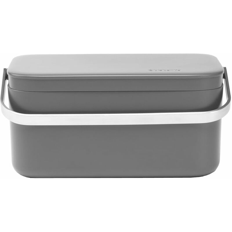 foto del prodotto sink side contenitore per organico, dark grey, 12.7 x 22.1 x 10.7 cm - brabantia