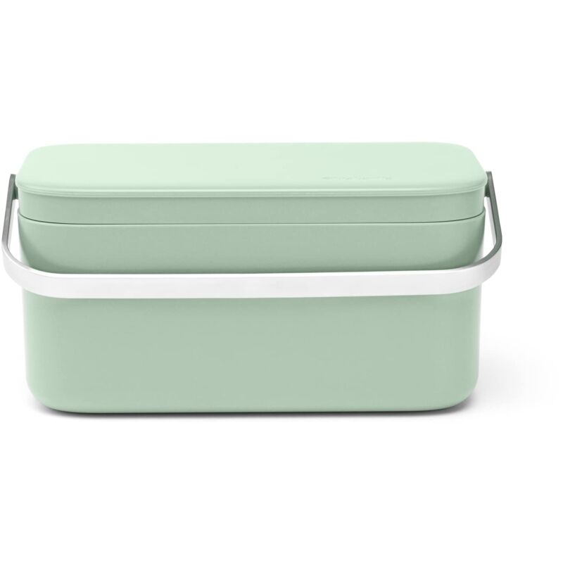 foto del prodotto sinkside contenitore per rifiuti organici coperchio apribile maniglia grande in acciaio inox per eliminare gli avanzi per il piano di lavoro