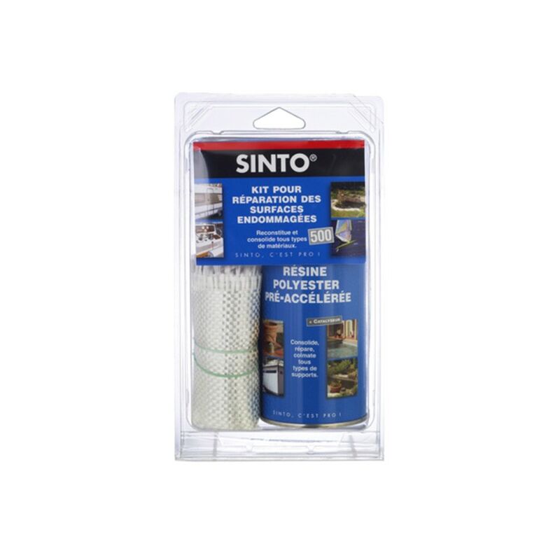 foto del prodotto sinto kit fer per la riparazione di superfici danneggiate 500 ml di resina m di tessuto 31150