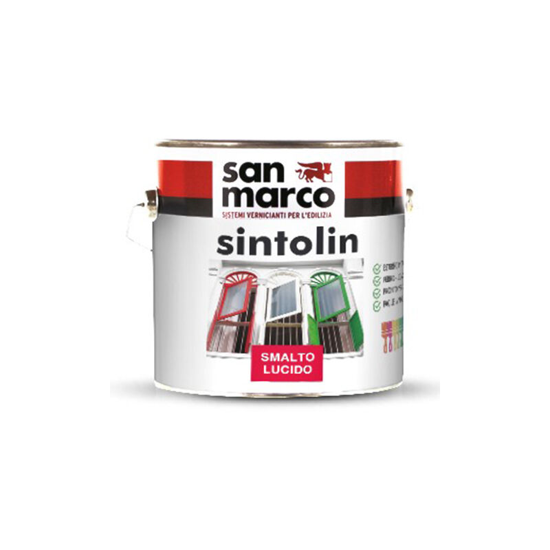 foto del prodotto sintolin lucido smalto alchidico antiruggine grigio medio lt 0,75