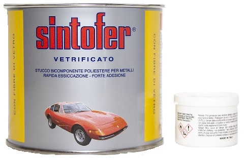 foto del prodotto sintolit sintofer stucco per metallo vetrificato in barattolo ml.175 ambrato tipo vetrificato