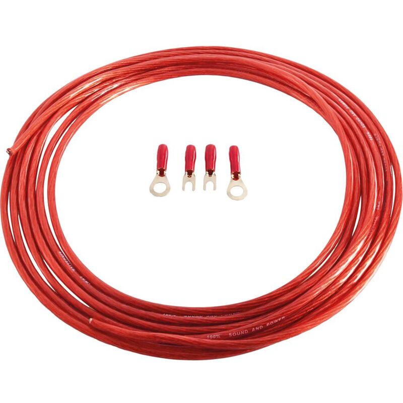 foto del prodotto sinuslive kit cavo corrente hifi per auto 6 mm placcato oro