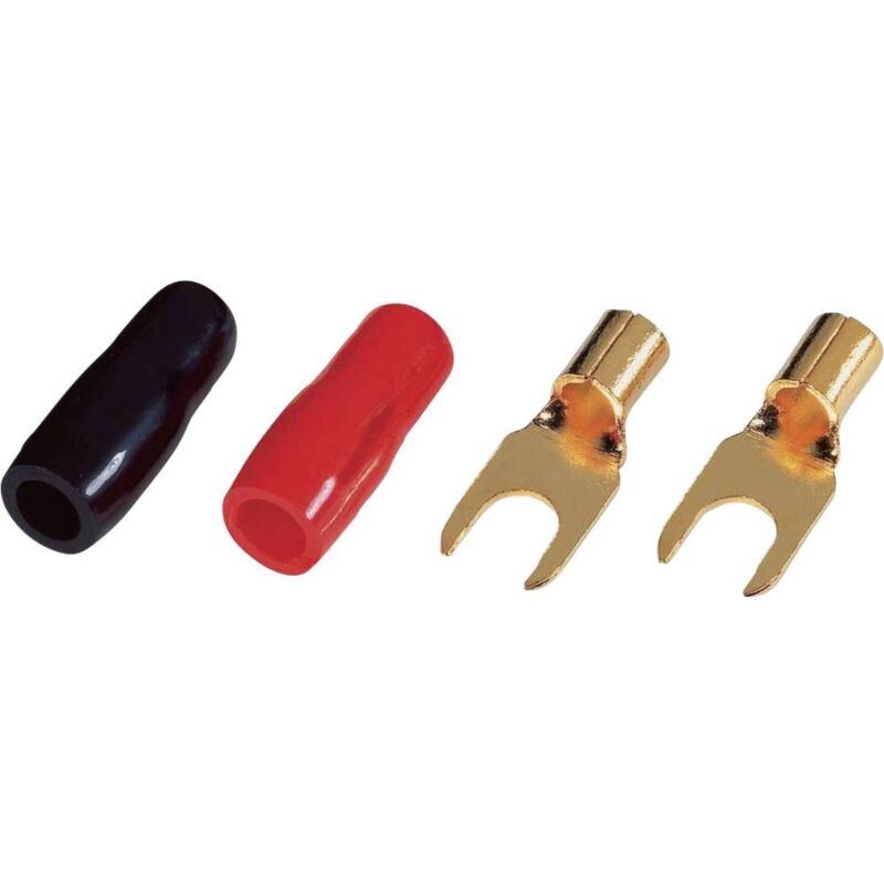 foto del prodotto sinuslive ksi 10 capocorda a forcella 10 mm foro 5 mm parzialmente isolato nero, rosso 10 pz.