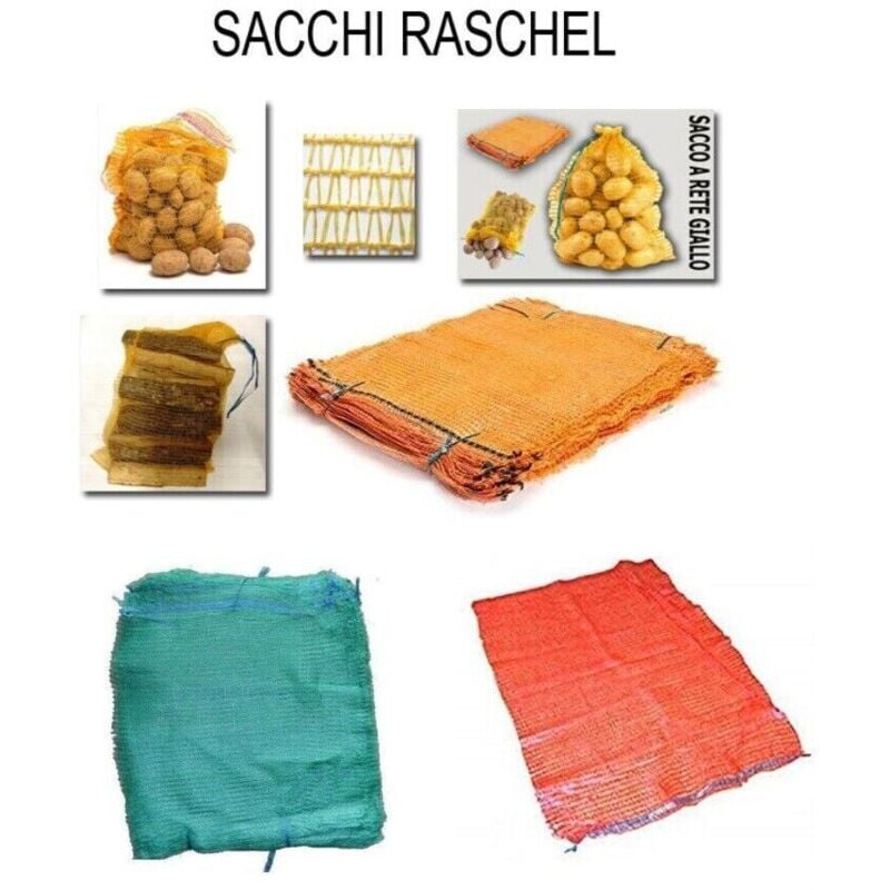 foto del prodotto sip 10 x sacco sacchi agricoltura raschel 40x60 rete patate cipolle ortaggi