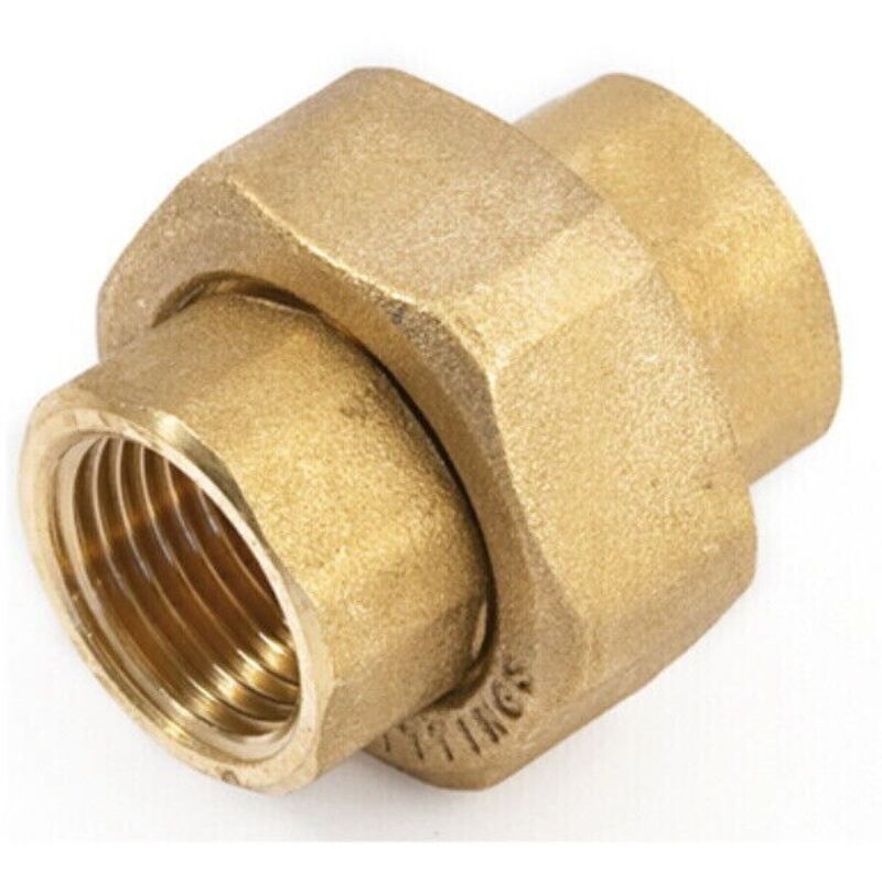 foto del prodotto sip - bocchettone raccordo filettato conico ottone diritto 3 pezzi 1 2' ff