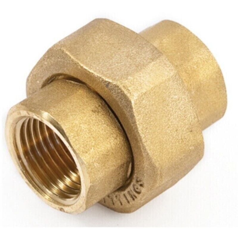 foto del prodotto sip bocchettone raccordo filettato conico ottone diritto 3 pezzi 1 ff