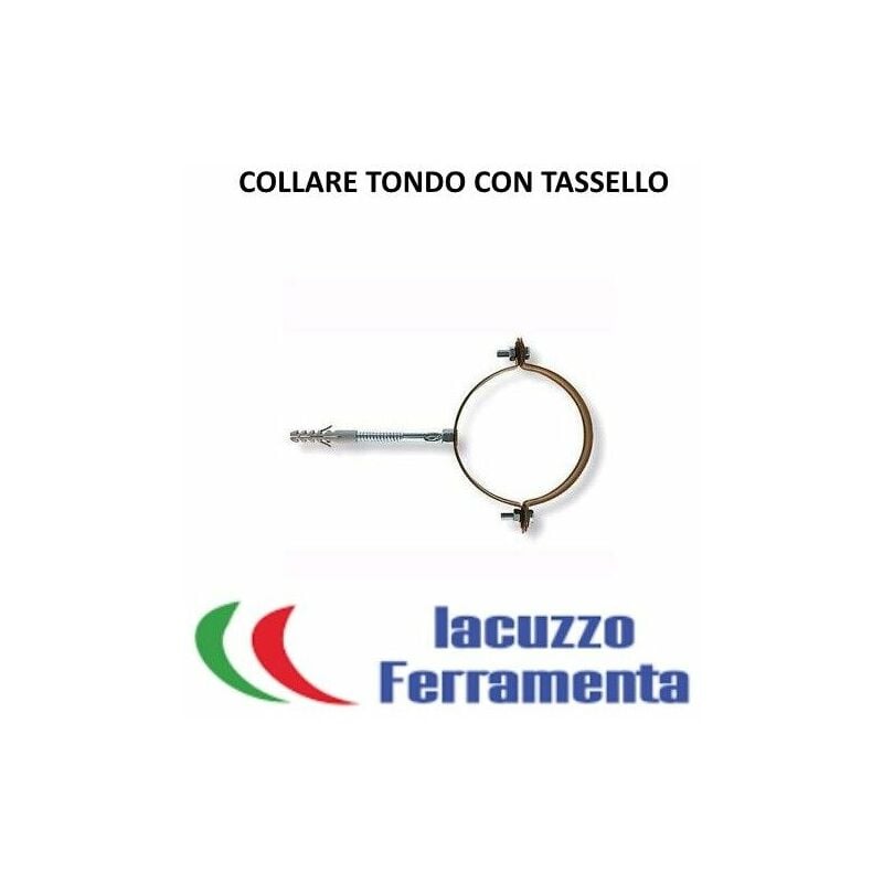 foto del prodotto sip collare tondo per pluviali d80 mm con tassello finitura marrone stringitubo