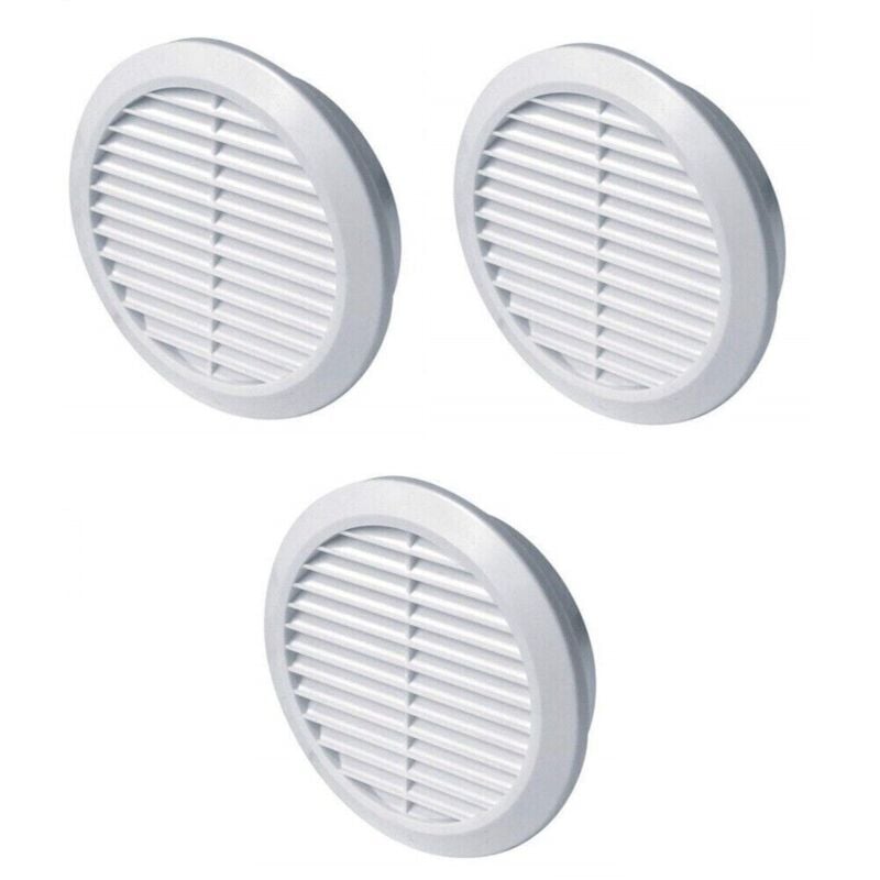 foto del prodotto sipa 3pz griglia presa aerazione pvc bianca x tubi d 60 mm areazione ariazione aria