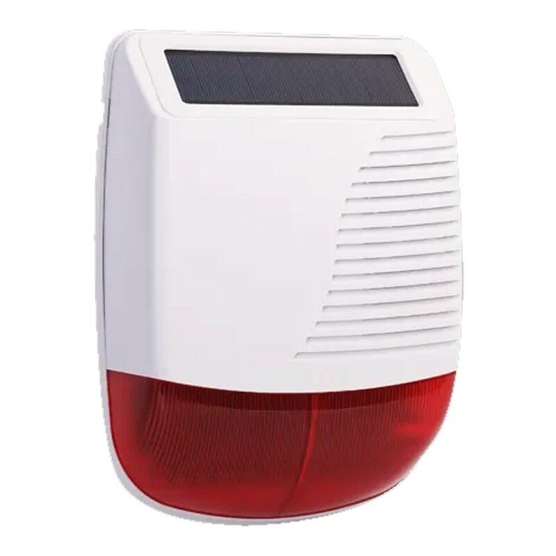foto del prodotto sirena con pannello solare wireless da esterno tuya