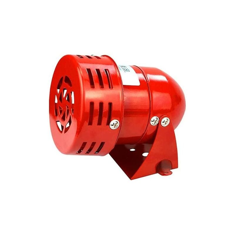 foto del prodotto sirena di allarme 220v potente sirena esterna di allarme 120db filo motore rosso sirne corno in metallo industria allarme barca ruikalucky