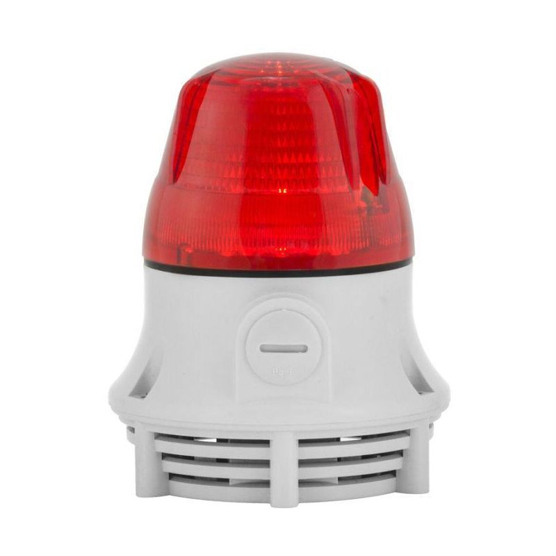 foto del prodotto sirena microlamp steady flashing a.f. cl 24vac dc acustico ottico rosso 79733