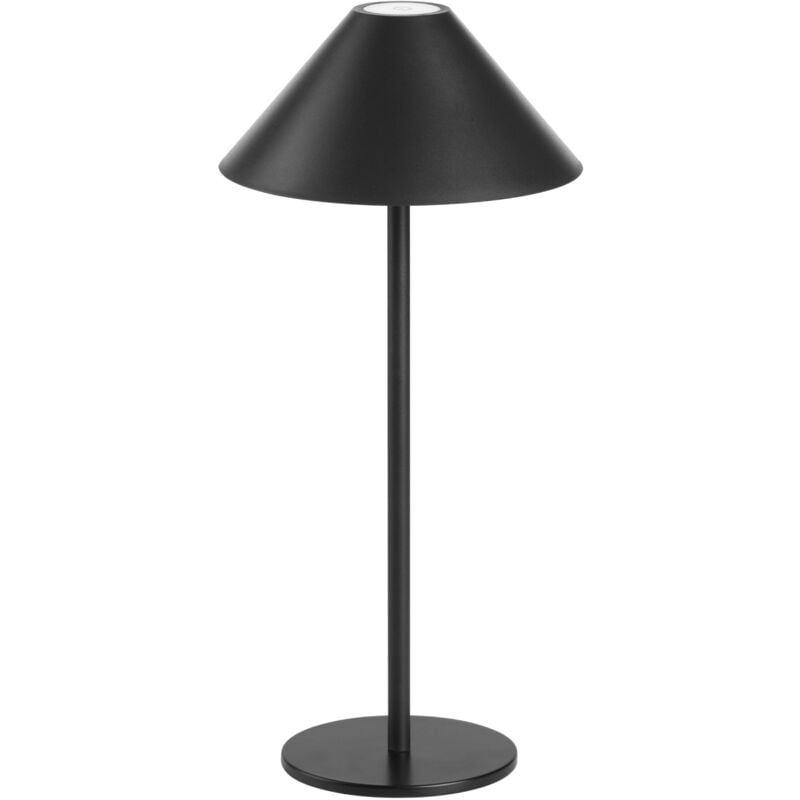 foto del prodotto sirina l mpara de mesa led. inal mbrica, port til y recargable. ip54 interior y exterior.carga usb. regulable.color negro