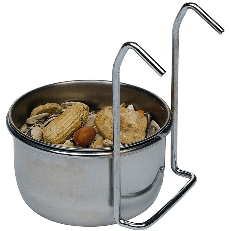 foto del prodotto sirio ciotola in acciaio inox per pappagalli e cacatua . variante l 300 misure 9.5 x h 4.9 cm 0.3 l ferplast
