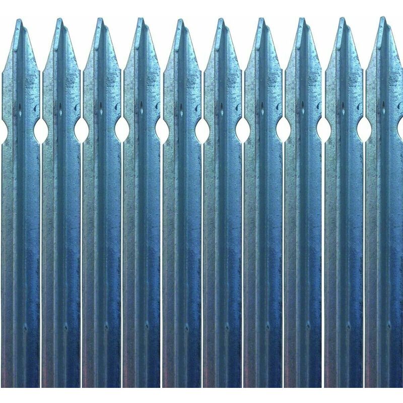 foto del prodotto sirius 10 paletti a t in ferro zincato a norma palo x recinzione h 250cm 35x35x3,5mm