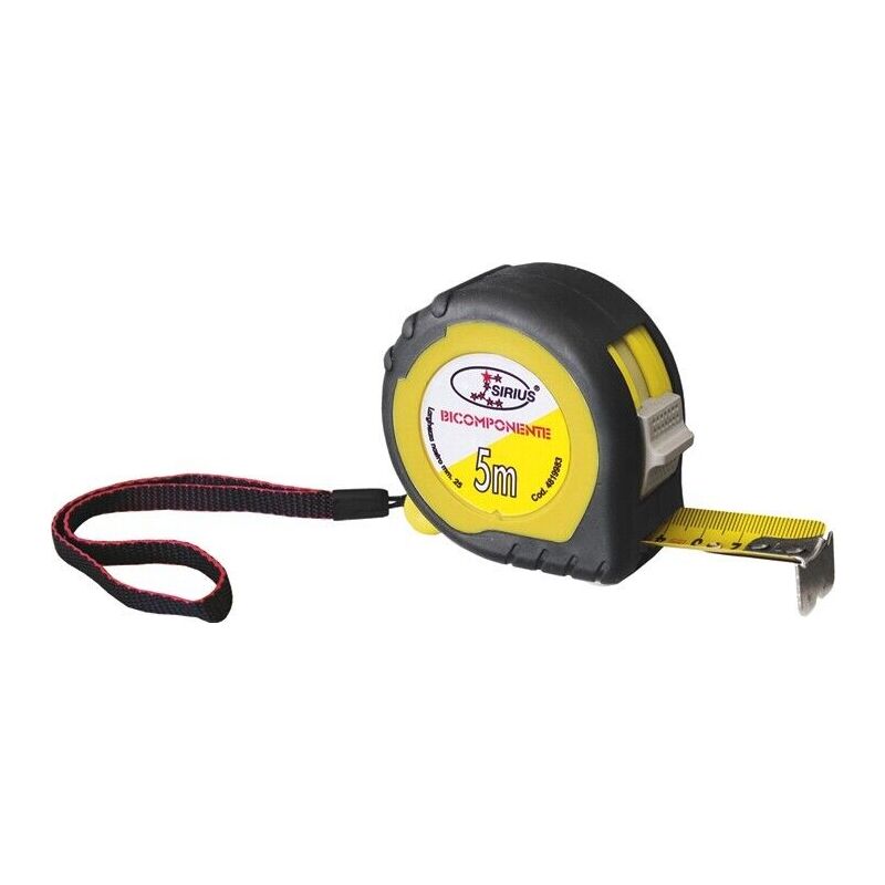 foto del prodotto sirius flessometro bicomponente mt10 mm25 nastro acciaio verniciato metro