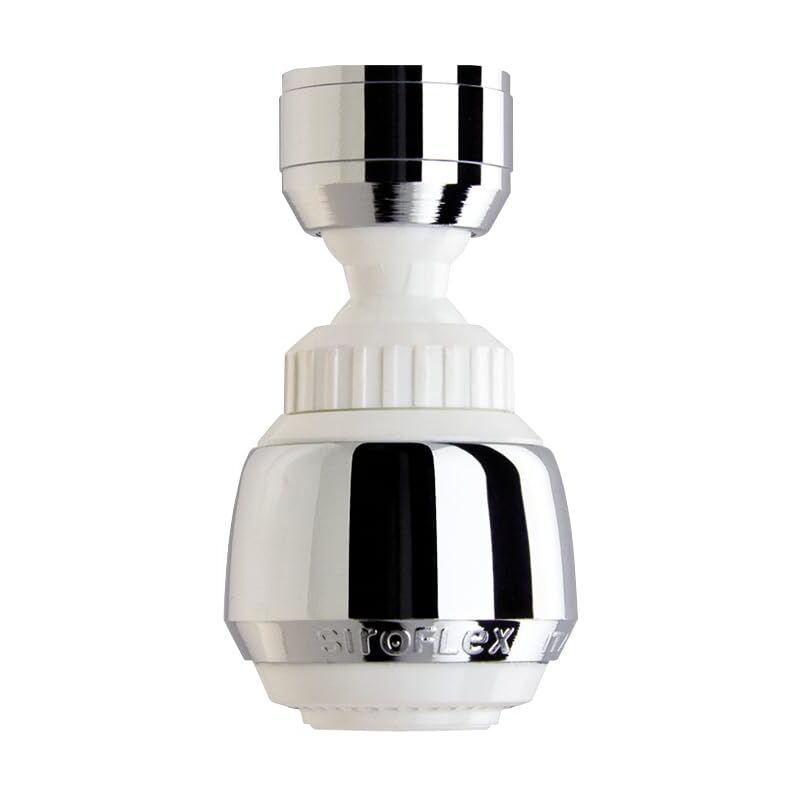 foto del prodotto siroflex 2505 50s sirius rompigetto aeratore doccetta rubinetto cucina made in italy cromato bianco aeratore rubinetto con prolunga snodabile