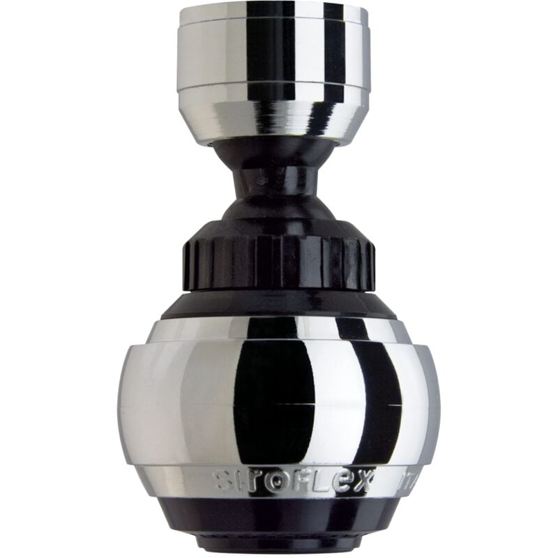 foto del prodotto siroflex 2525 5s saturn rompigetto aeratore doccetta rubinetto cucina made in italy cromato nero aeratore rubinetto con prolunga snodabile areatore