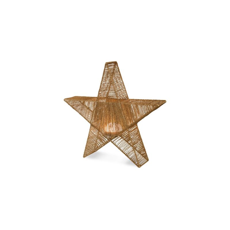 foto del prodotto sisine star 40 lampada portatile a forma di stella. decorazione natalizia. luce led calda da 3000k con telecomando. realizzata in spagna con fibre