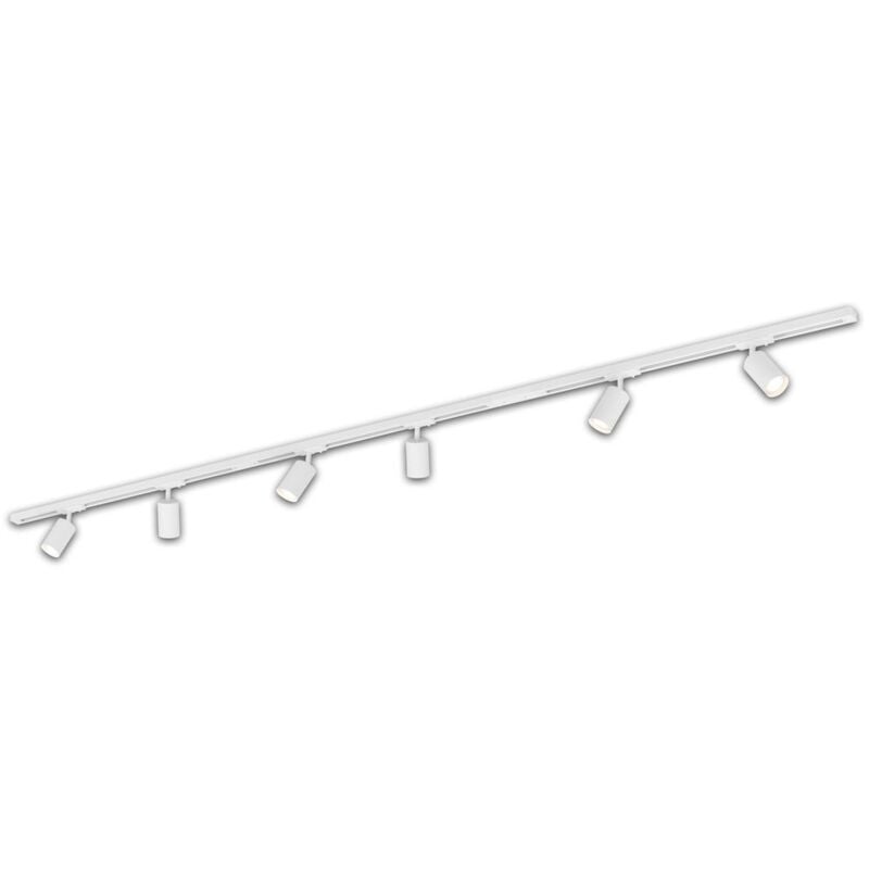 foto del prodotto sistema a binario briloner rail, set completo, 6 faretti gu10, orientabili, girevoli, bianco, 2,25 m