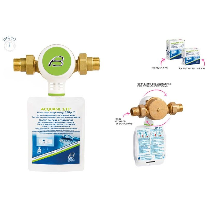 foto del prodotto sistema anticalcare acqua brevetti minidue 3 4 m pm011s