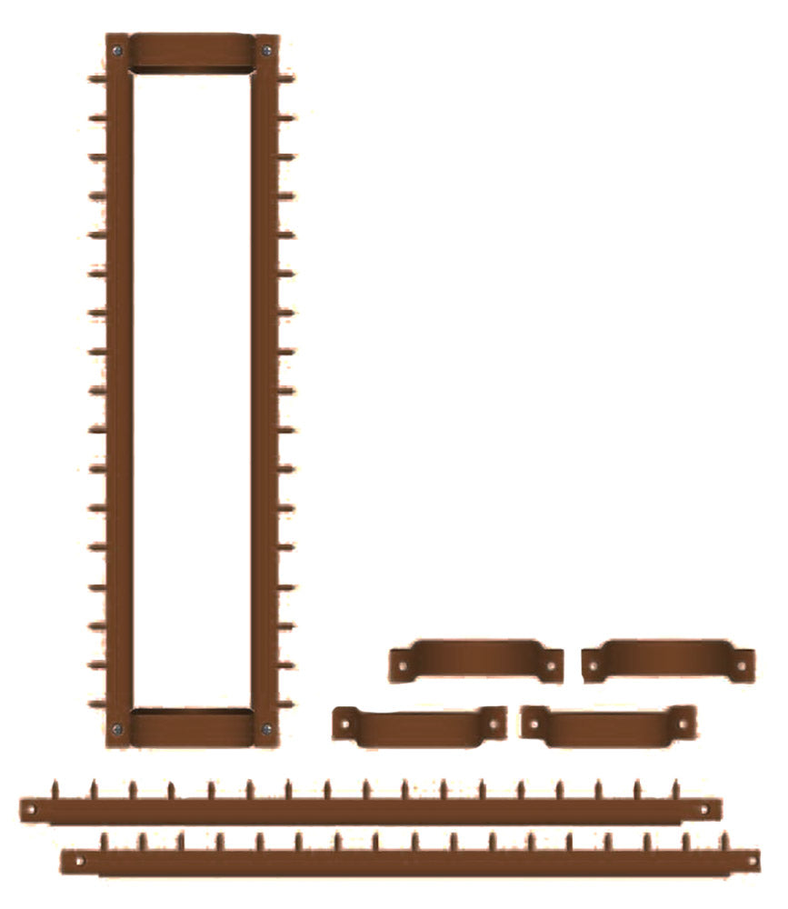 foto del prodotto sistema antiladro con punte in acciaio per pluviali quadrati tubi esterni 120x120 mm marrone