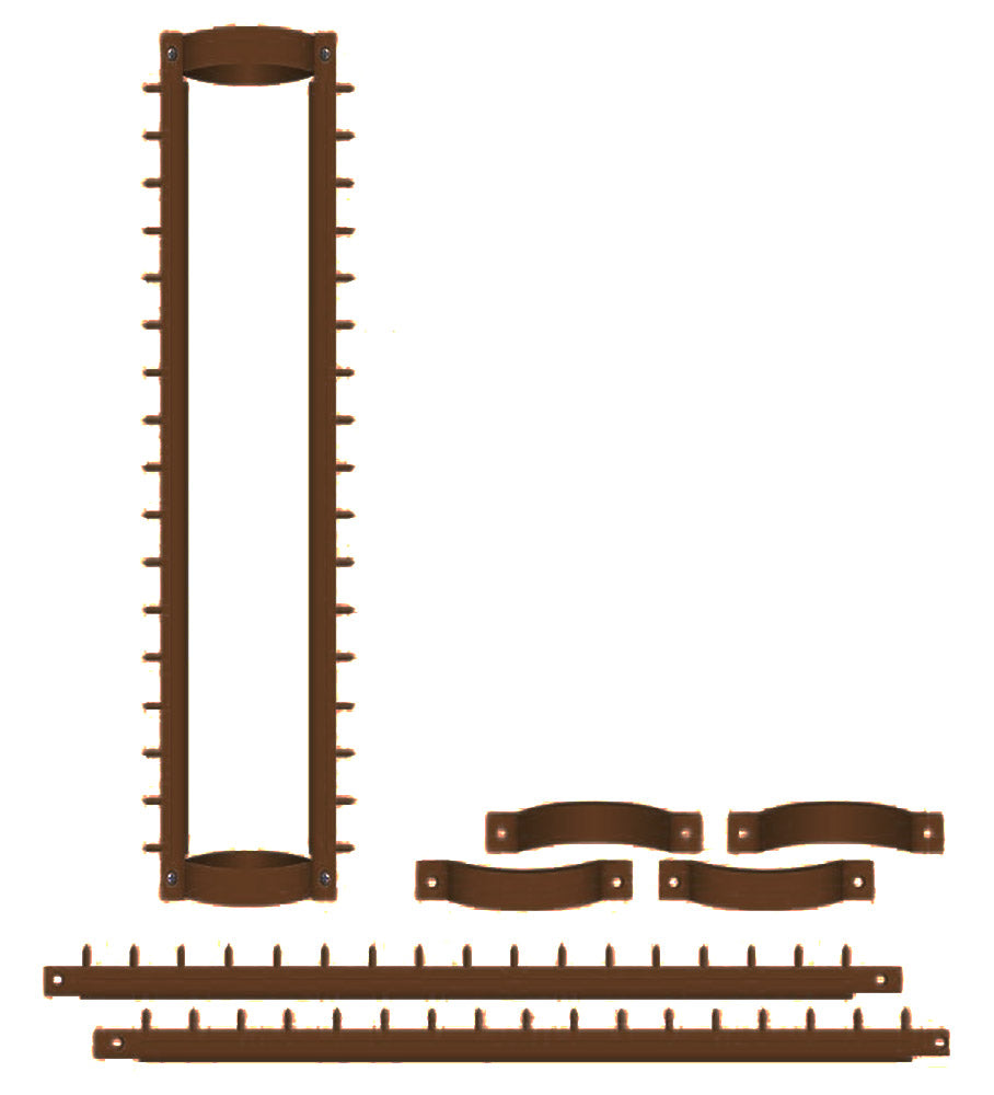 foto del prodotto sistema antiladro con punte in acciaio per pluviali tubi esterni 100 mm marrone