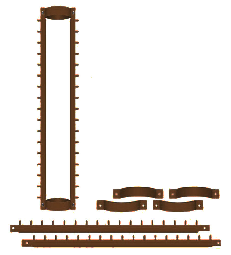 foto del prodotto sistema antiladro con punte in acciaio per pluviali tubi esterni 80 mm marrone