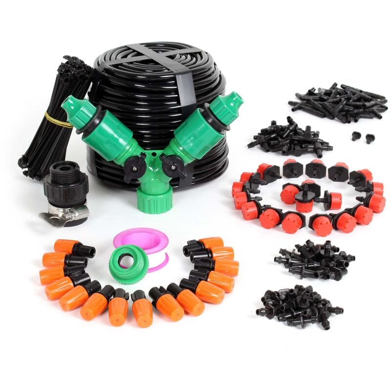 foto del prodotto sistema automatico di irrigazione a goccia 40 m con irrigatore microirrigazione per giardino